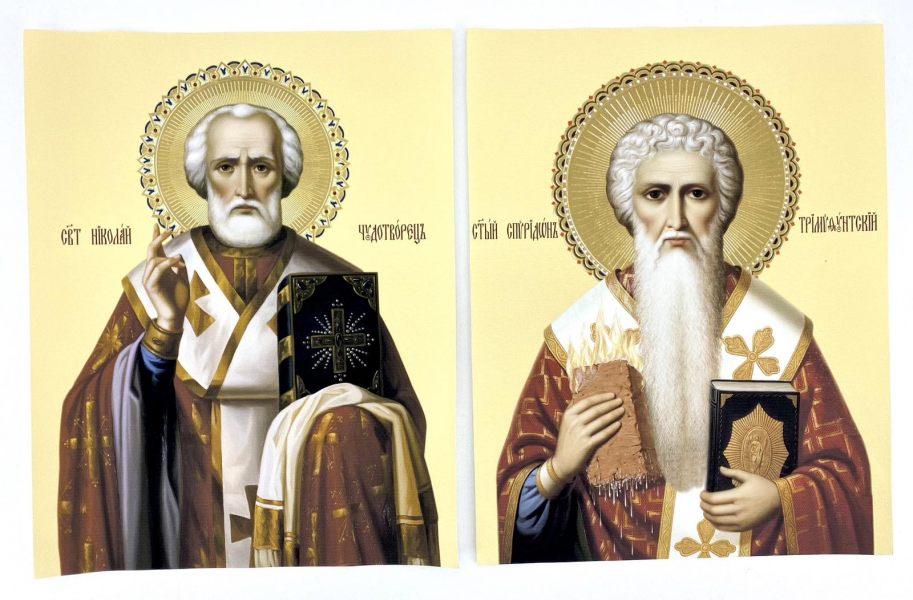 Хоругви вишиті (пара) з комплектом ікон