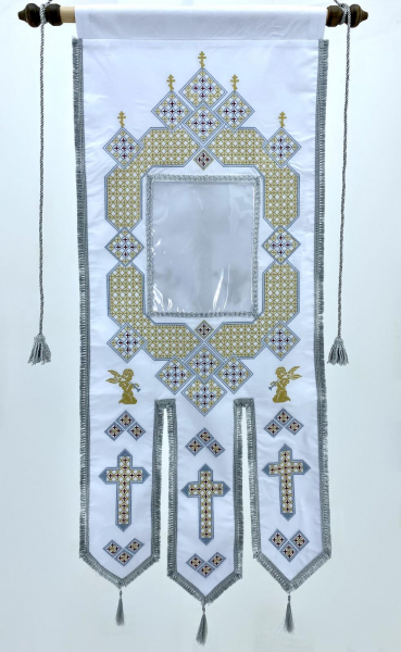 Хоругви вишиті (пара) з комплектом ікон