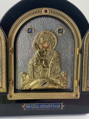 Ікона-складень "Богородиця Почаївська" 18x22x3,5см