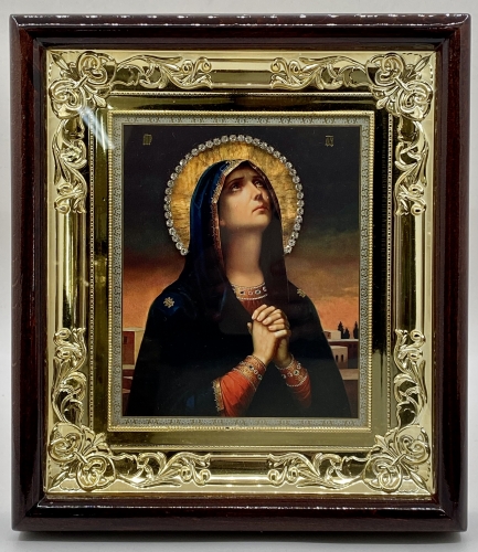 Икона Богородицы "Плачущая" 26,5х23,5х4