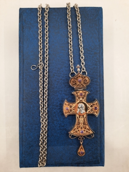 Хрест наперстний, комбінований