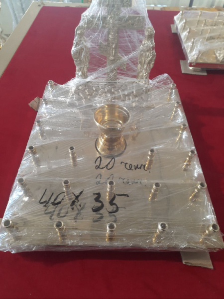 Панахидна кришка 40х35см, 20св, латунь 