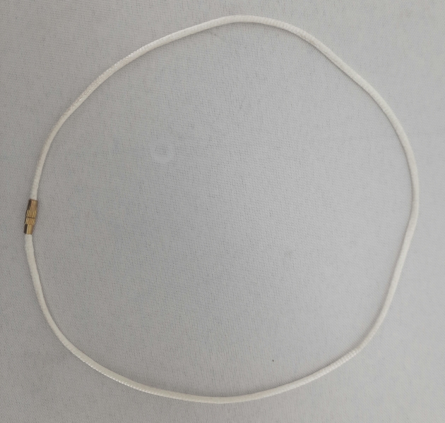 Шнурок для хрестика, на закрутці 46см (білий)