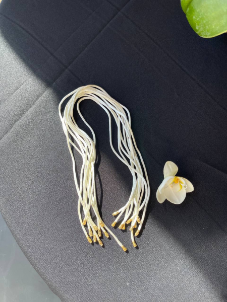 Шнурок для хрестика, на закрутці 46см (білий)