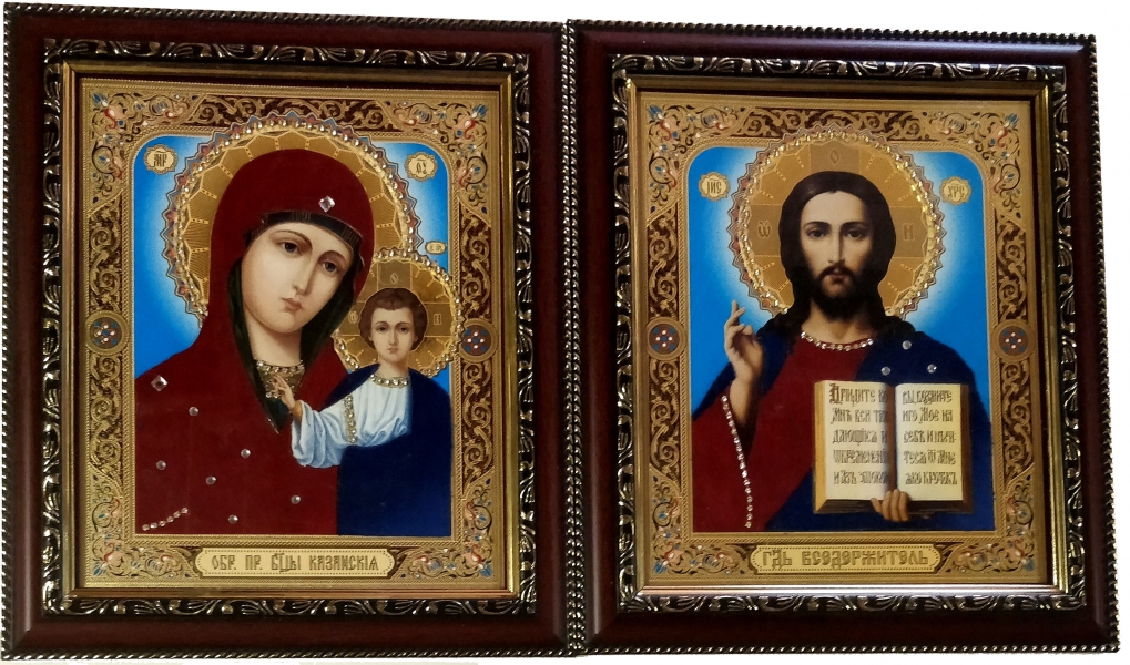 Ікона "Вінчальна пара" (рамка багет) 29,5х22,5см