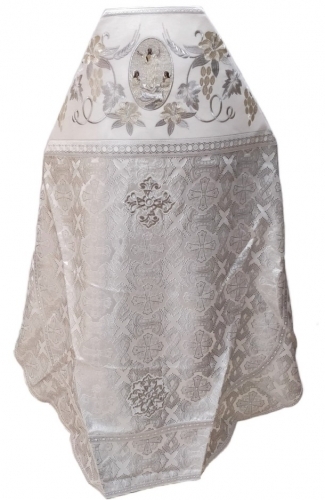 Облачення священника комбіноване з парчі "Грецький хрест", з вишитим опліччям, вишивка "Лілія"