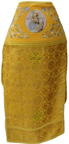 Облачение священника комбинированное из парчи "Киевский крест", с вишитим оплечием, вышивка "Роза"