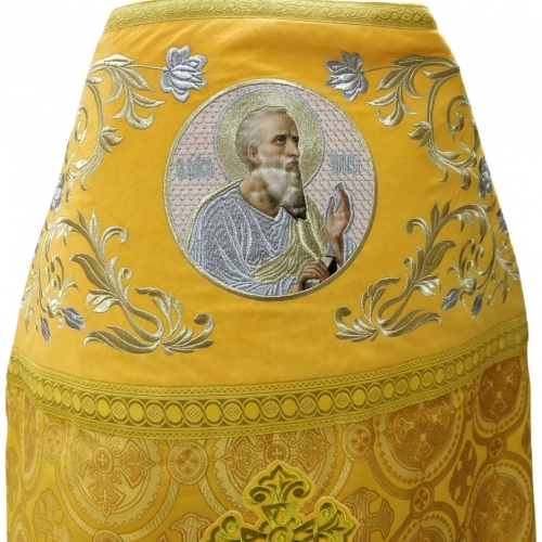 Облачение священника комбинированное из парчи "Киевский крест", с вишитим оплечием, вышивка "Роза"