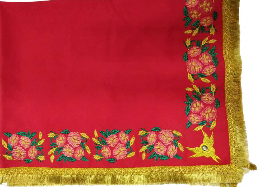 Накидка "Мальва" з дешевою бахрамою