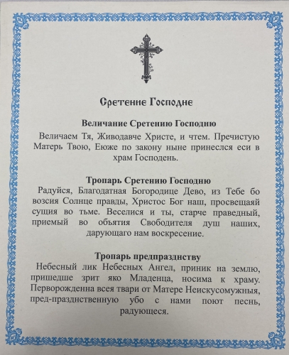 Ікона Стрітення Господнє 24х20см