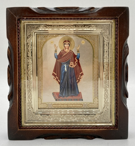 Икона Богородицы "Нерушимая стена" 19х17