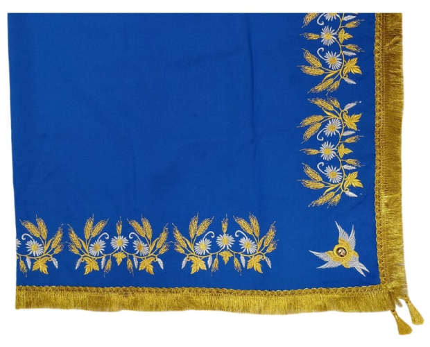 Накидка "Ромашка" с дорогой бахрамой