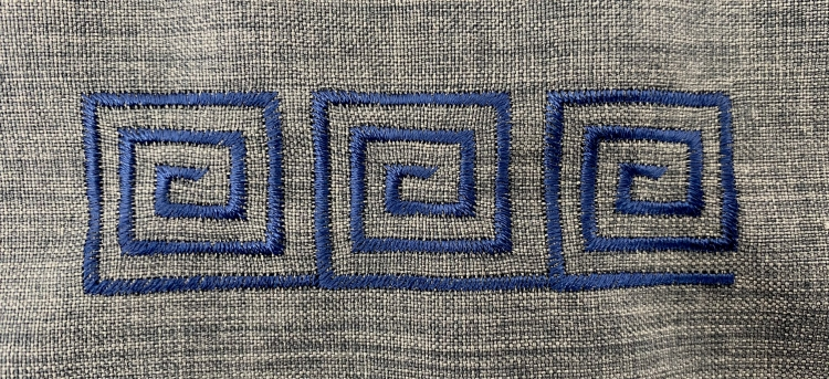 Підрясник з вишивкою, тканина льон-габардин