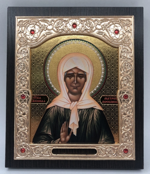 Ікона Блаж. Матрони (зол. фон) 15х18