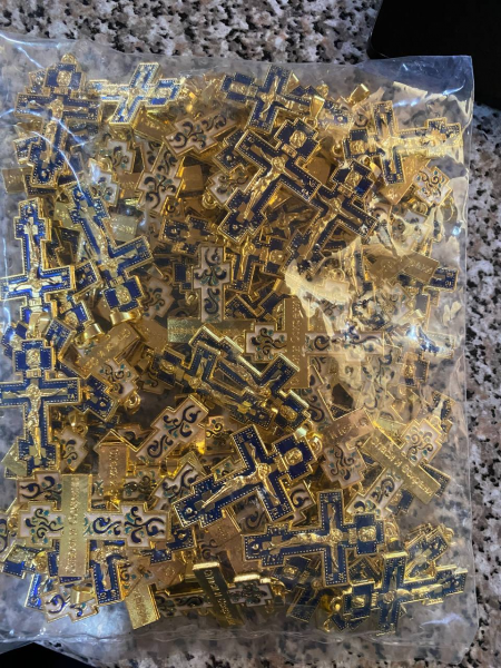 Хрестик натільний, восьмиконечний, великий 5х3,5см