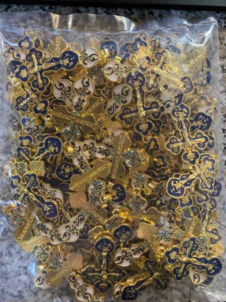 Хрестик натільний, фігурний, великий 5х3,5см