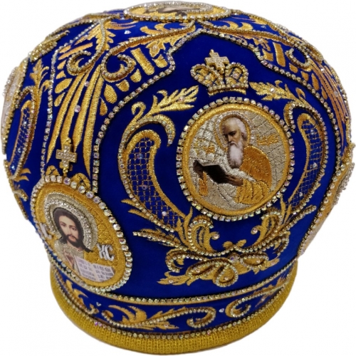 Митра "Корона" синяя
