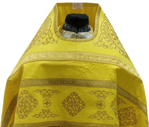 Облачение священника вишитое на габардине, вишивка "Круг" с пришитим галуном