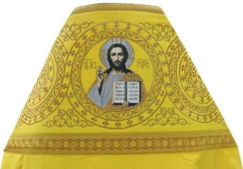 Облачение священника вишитое на габардине, вишивка "Круг" с пришитим галуном