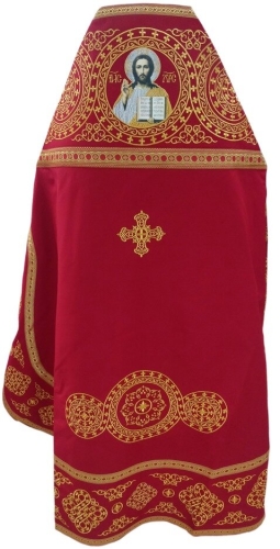 Облачение священника вишитое на габардине, вишивка "Круг" с пришитим галуном