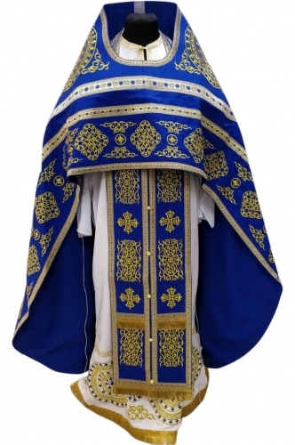 Облачення священника вишите на габардині, вишивка "Коло" з пришивним галуном