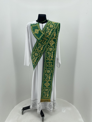 Орар двойной с поручами, вышивка "Листик"