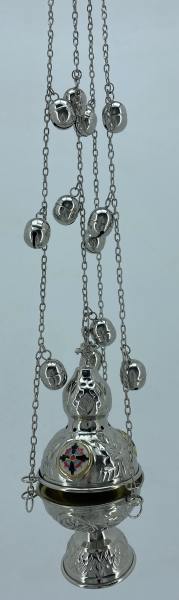 Кадило "Виноград" з емаллю, з дзвіночками