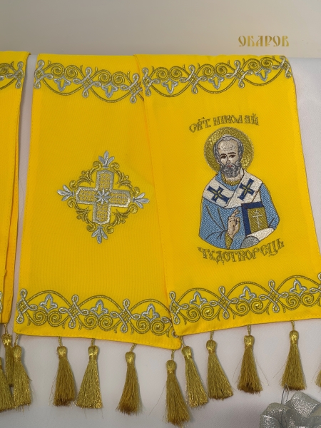 Закладка з вишитим ліком св. Микола Чуд.