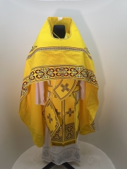 Облачення священника, вишите на габардині, вишивка &quot;Сердечка&quot; з вишитим галуном