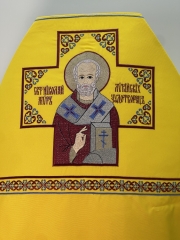 Облачення священника, вишите на габардині, вишивка &quot;Сердечка&quot; з вишитим галуном