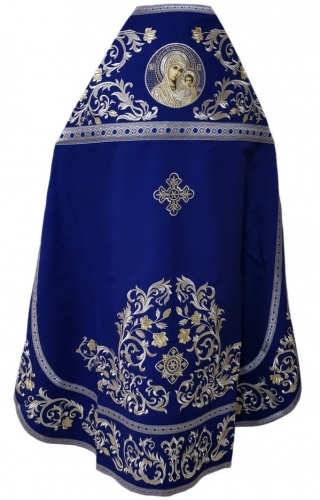 Облачение священника вишитое на габардине, вишивка "Роза" с пришивным галуном