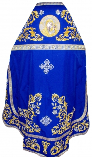 Облачення священника, вишите на габардині, вишивка "Роза" з пришивним галуном