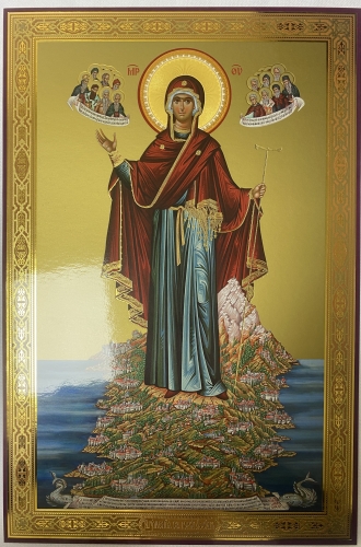 Ікона Богородиці "Ігуменя Афону" 30х20см