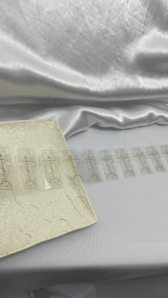 Хрест-наклейка на освячення будинку (хамелеон)