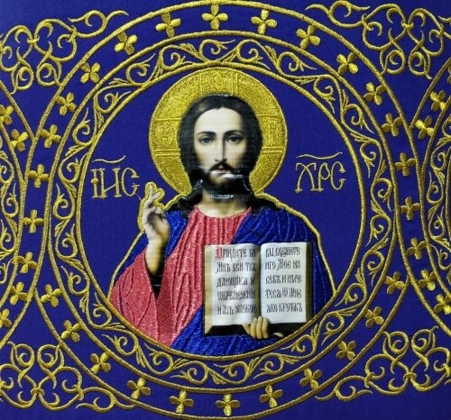 Облачення священника вишите на габардині, вишивка "Коло" з пришивним галуном