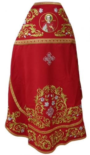Облачение священника, вишитое на габардине, вишивка "Роза" с пришивним галуном