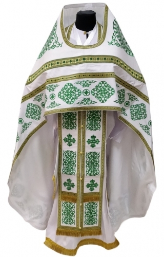 Облаченя священника, вишите на габардині, вишивка "Коло" з пришивним галуном