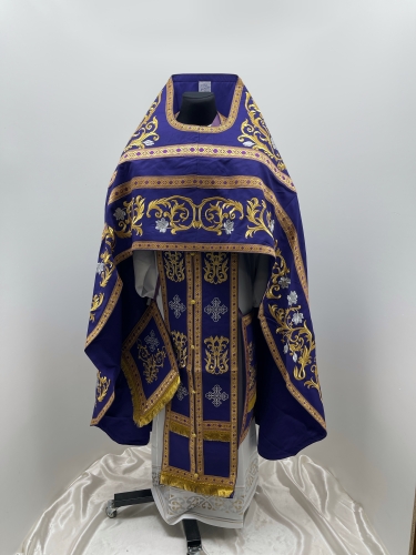 Облачення священника, вишите на оксамиті, вишивка "Троянда" з пришитим галуном