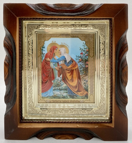 Ікона зустріч Божої Матері та праведної Єлизавети 19х17