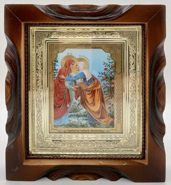 Ікона зустріч Божої Матері та праведної Єлизавети 19х17