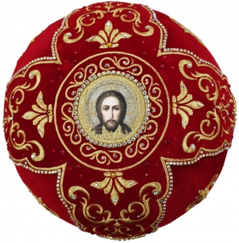 Митра  "Крест №2"  Красная