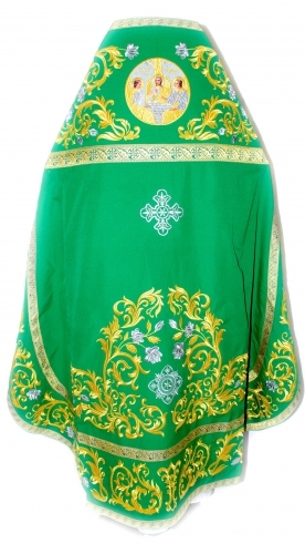 Облачення священника, вишите на габардині, вишивка "Роза" з пришивним галуном