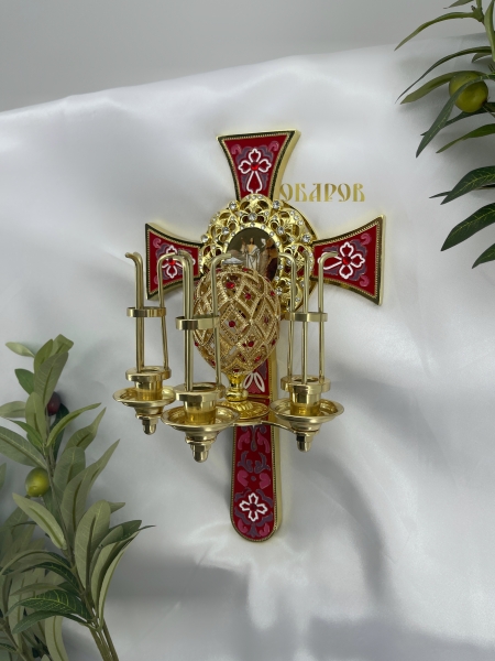 Трисвічник Пасхальний кит. №8 29x18х12см