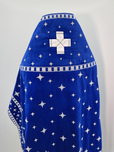 Комбіноване облачення священника вишите на оксамиті, вишивка "Сяйво" 