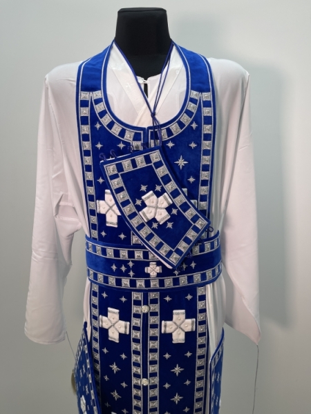 Комбіноване облачення священника вишите на оксамиті, вишивка "Сяйво" 