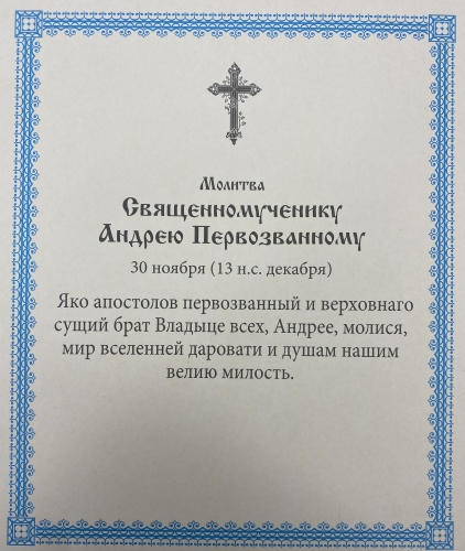 Ікона св. ап. Андрій Первозванний 24х20см