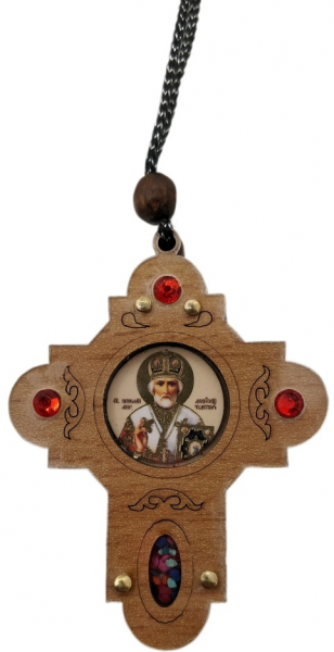 Підвіска "Хрест з камінчиками" 7х5