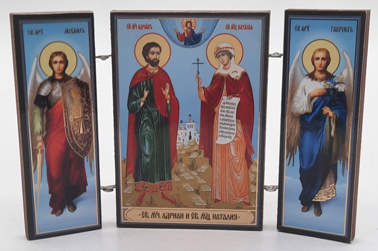 Складень свт. муч. Адріан та свт. муч. Наталія