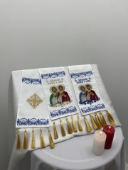 Закладка з вишитим ліком св. блгв. кн. Борис та Гліб