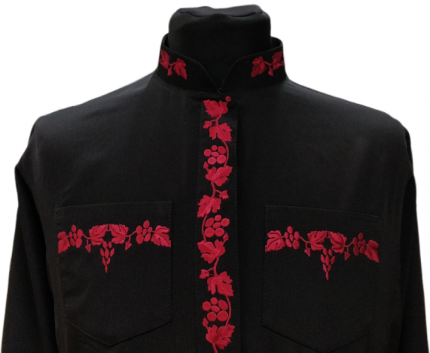 Підрясник платєвий, з вишивкою, тканина париж